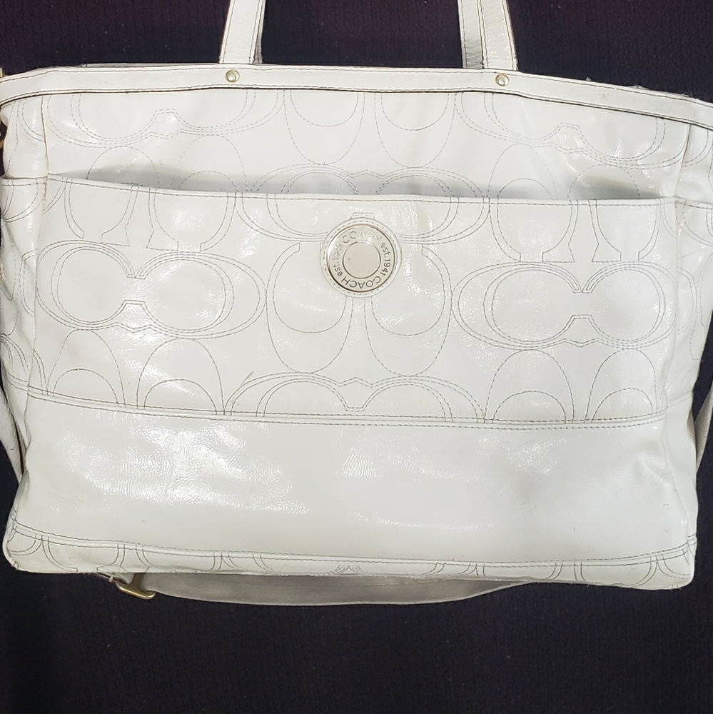 COACH Leather stitched multifunction tote bag